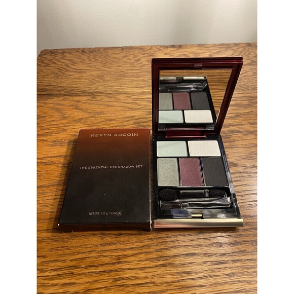 Kevyn Aucoin The Essential Eye Shadow Set #6 Baby Blu White Sage Aubergine Black - Picture 4 of 9